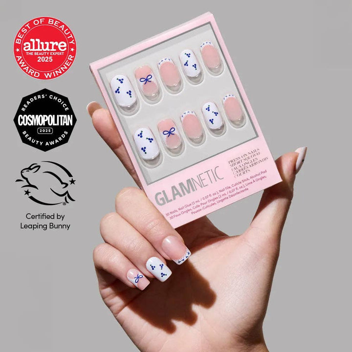 Blue A Kiss Press-On Nails | Short Squoval