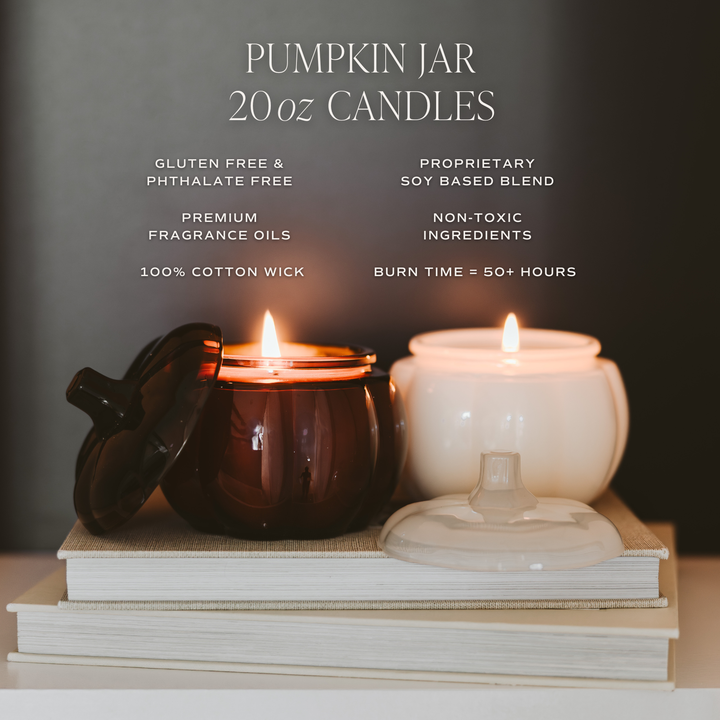 Hello Fall Soy Candle - 20oz Pumpkin Jar