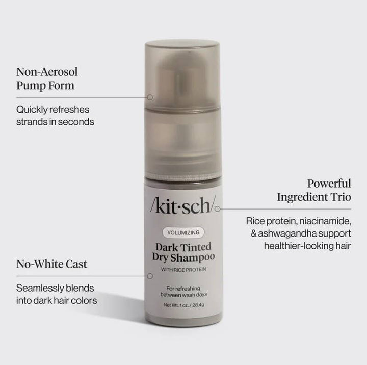 Volumizing Rice Protein Dry Shampoo - Dark Tinted 1 oz