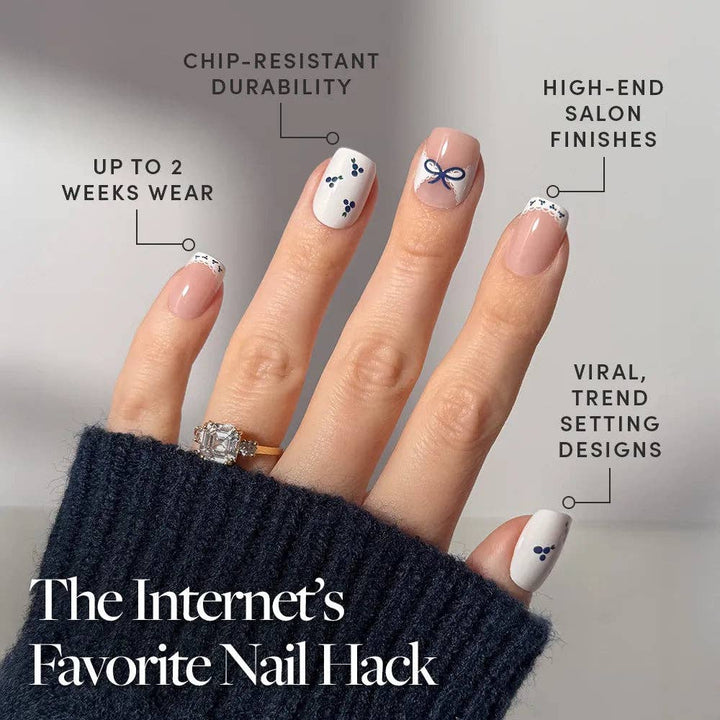 Blue A Kiss Press-On Nails | Short Squoval