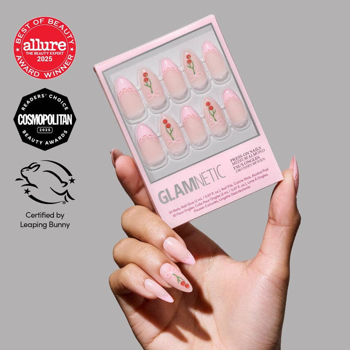 Cherry Bow Press-On Nail