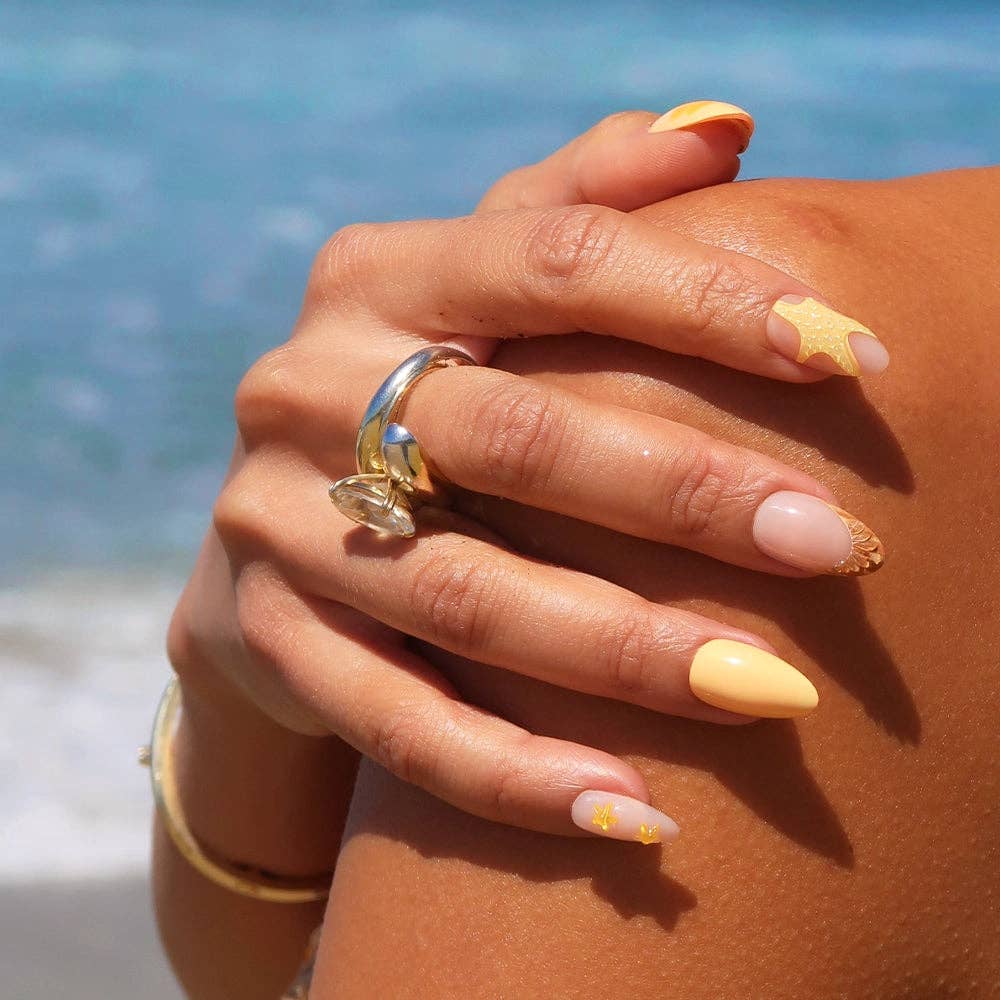 Sunny Shores Press-On Nails