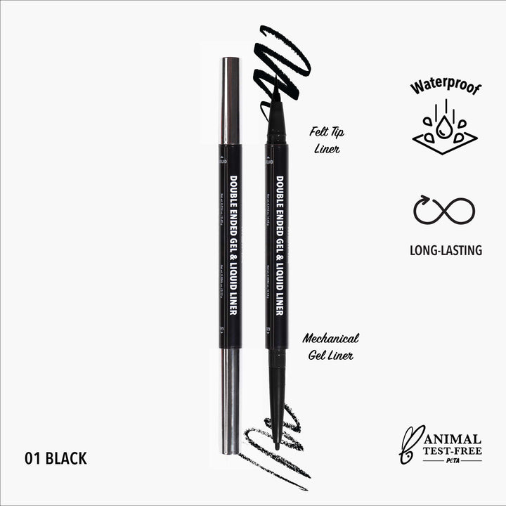 Double Ended Gel & Liquid Liner - Black