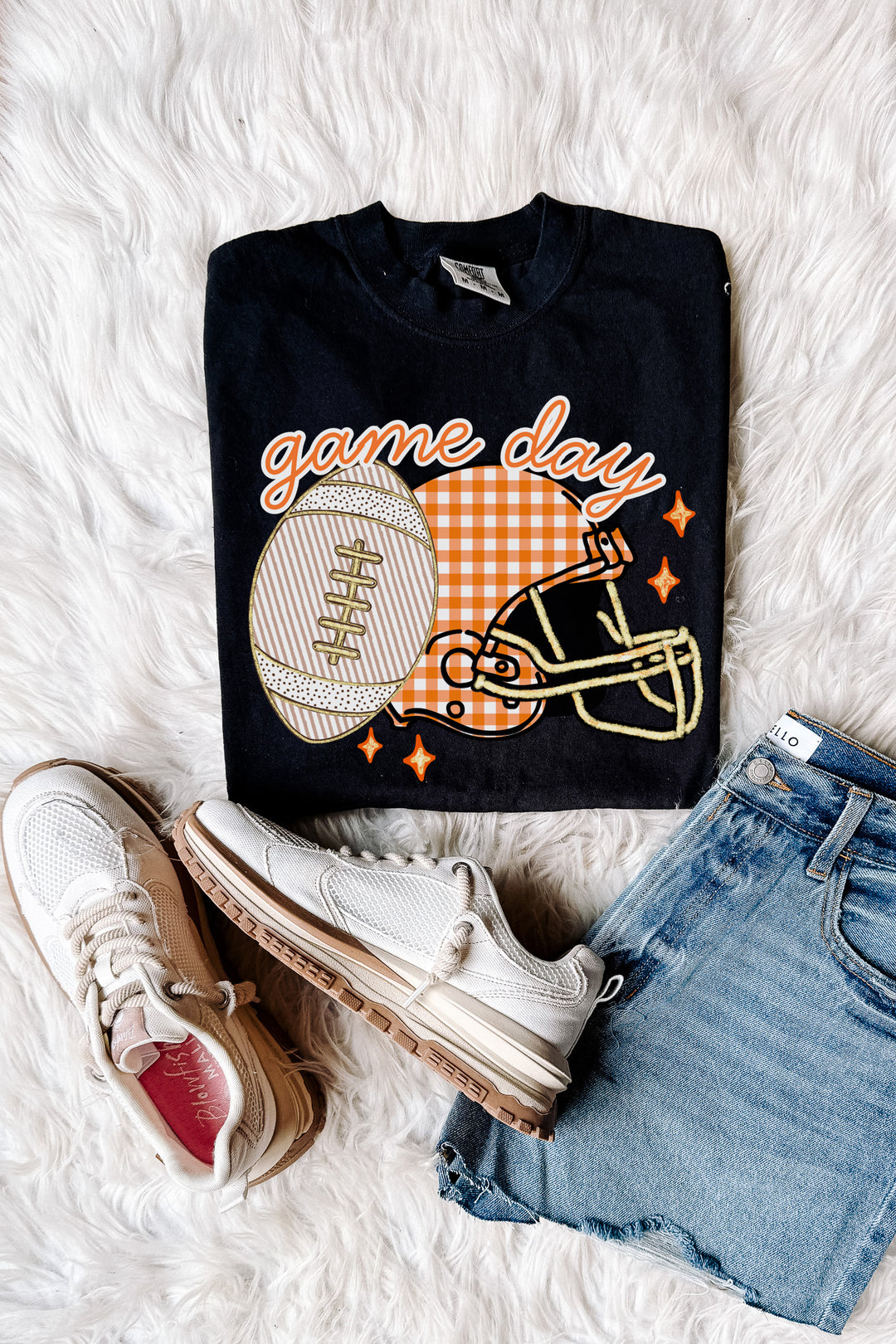 Game Day Football Helmet Graphic Tee - Multiple Colors