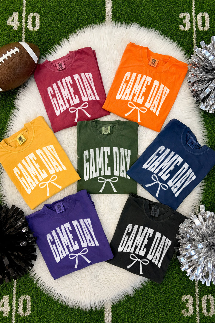 GAME DAY Ribbon Graphic Tee - Multiples Colors
