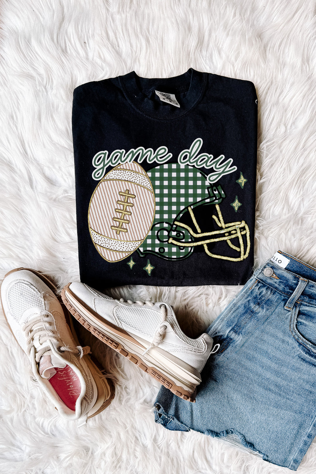 Game Day Football Helmet Graphic Tee - Multiple Colors
