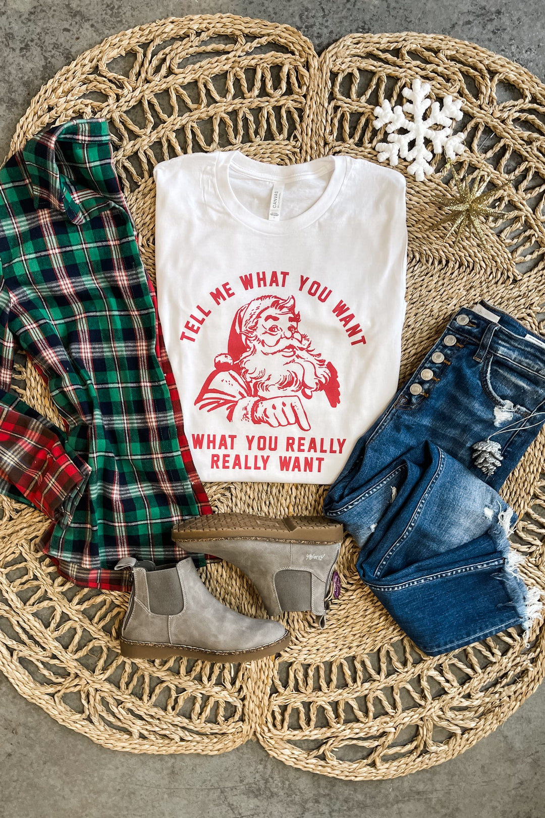 Tell Me What You Want Graphic Tee - White