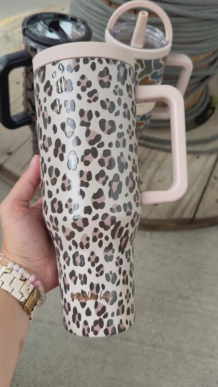 The Hydrate+ 40oz Tumbler - Neutral Leopard