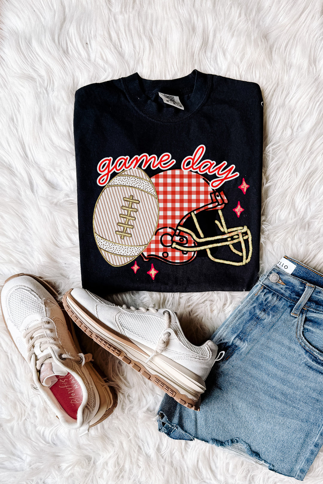 Game Day Football Helmet Graphic Tee - Multiple Colors